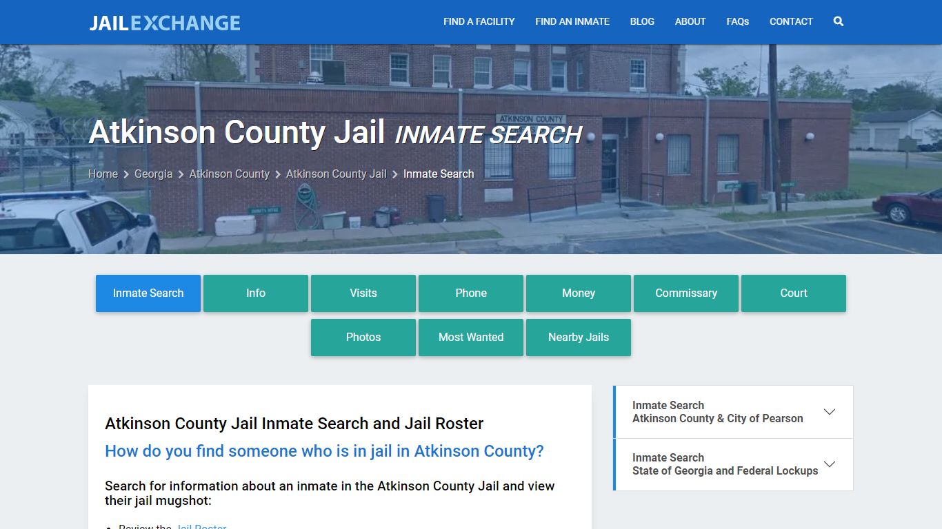 Inmate Search: Roster & Mugshots - Atkinson County Jail, GA